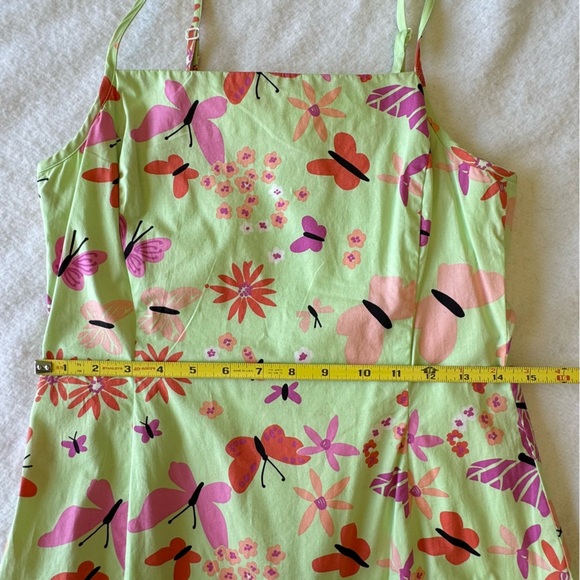 Vintage Lilly Pulitzer Bonjour Butterfly Floral Pleated Mini Dress Size 4 - Picture 8 of 10